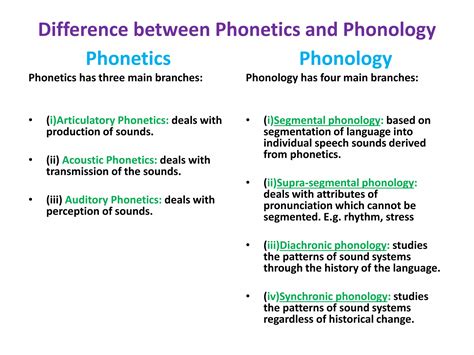 Branches Of Phonetics