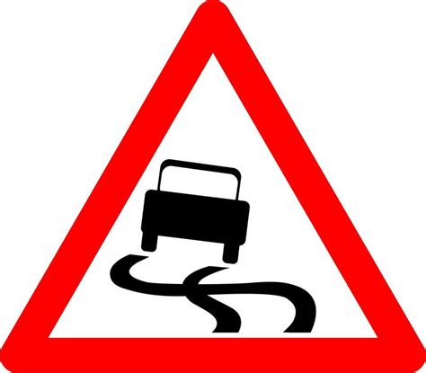 Image result for Slippery Pavement Sign