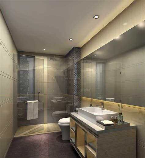 现代简约别墅卫生间浴室柜装修图片-房天下装修效果图