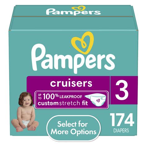 Free Shipping! Pampers Cruisers Diapers Size 3, 174 Count (Select for ...