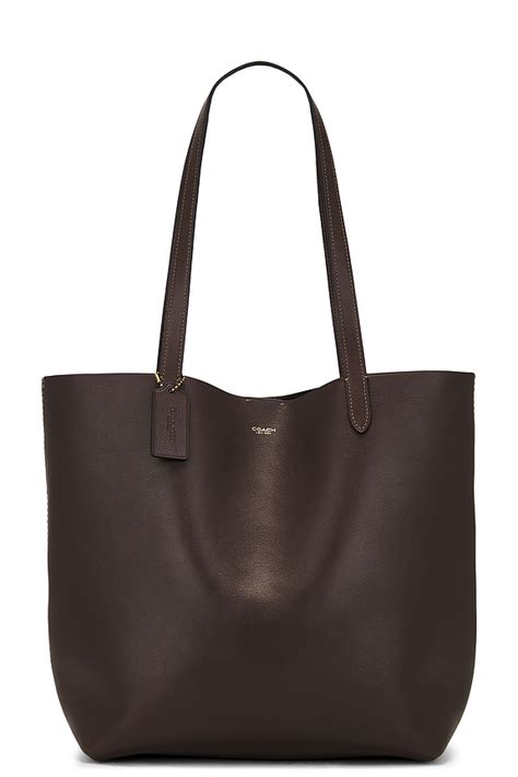 Coach Natural Grain Leather Manhattan Tote in Maple | REVOLVE