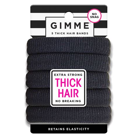 Gimme Ponytail Holder Hair Tie for Thick Hair, Black, 5 Ct - Walmart.com