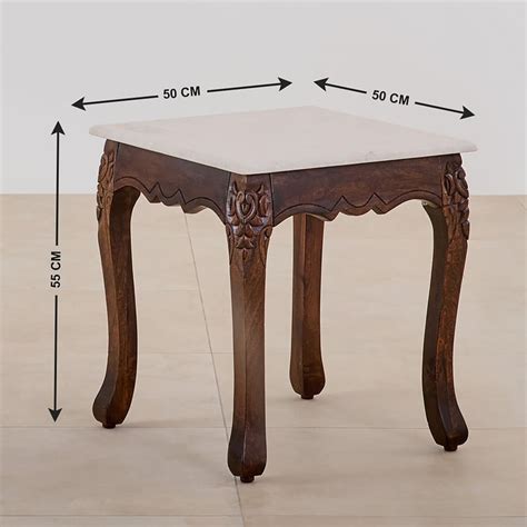 Buy Victoria Marble Top End Table - Brown from Home Centre at just INR ...