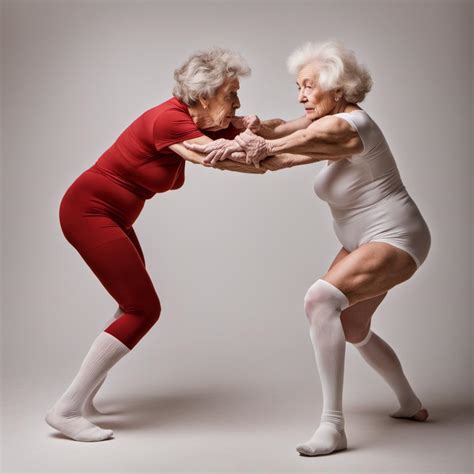 Two old ladies fighting in a violent, tight embrac by rainman9902 on ...