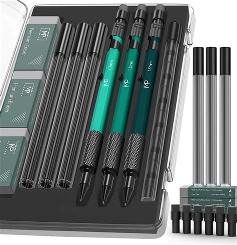 Mr. Pen- Metal Mechanical Pencils Set with Lead and Eraser Refills, 3 ...
