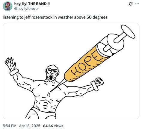 listening to jeff rosenstock in weather above 50 degrees | Soyjak Shot ...