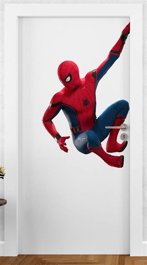 DivineDesigns™ Vinyl Spiderman Side Door Reusable Just Peel & Stick ...