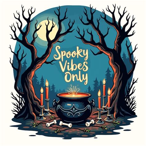 Spooky vibes halloween tshirt design on a white background | Premium AI ...