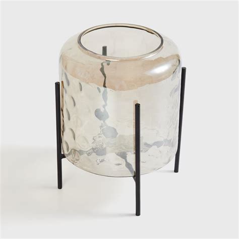 Buy Valencia Hammered Glass Planter with Stand from Home Centre at just ...