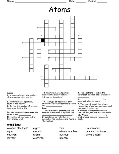 Negatively Charged Particles Crossword - prntbl.concejomunicipaldechinu ...