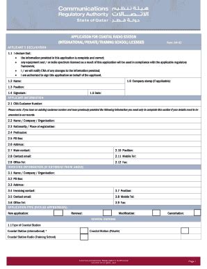 Fillable Online cra gov APPLICATION FOR COASTAL RADIO STATION ...
