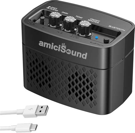 amiciSound Mini Portable 5W Guitar Amplifier Speaker with USB Cable to ...