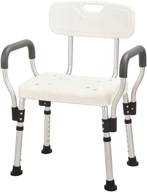 Myoyay Shower Chair With Handles 6 Levels Height Adjustable Shower ...