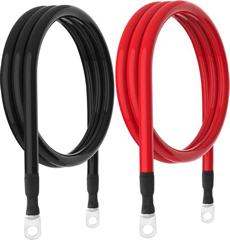 4 AWG Battery Cable 4AWG Gauge Pure Copper Battery Inverter Cables with ...