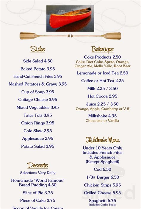 Platte River Inn menus in Honor, Michigan, United States