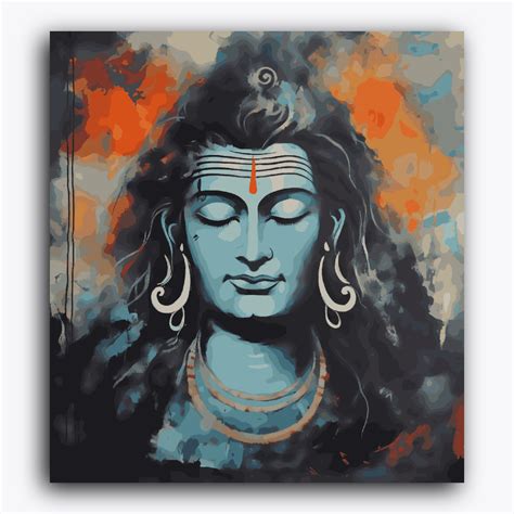 Lord Shiva Bluish Grey – PaintWaint