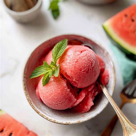 Amazing Watermelon Sorbet with No Ice Cream Maker Delight