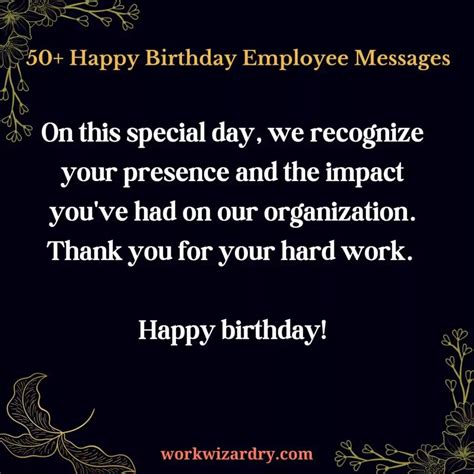 55 Happy Birthday Employee Messages with special note 5 | Birthday ...