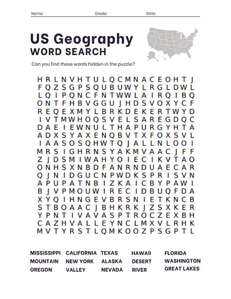 Image result for Geography Word Search Printable