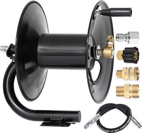 Amazon.com: YAMATIC Pressure Washer Hose Reel 100 ft with Jumper Hose ...