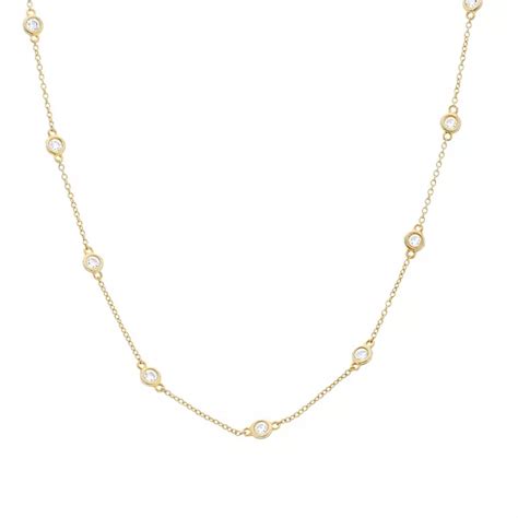 Rosabella 18k Gold-Over-Sterling Silver Cubic Zirconia Station Necklace