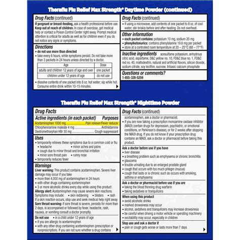 Theraflu Max Flu Relief Day & Night Hot Liquid Therapy Packets - Honey ...