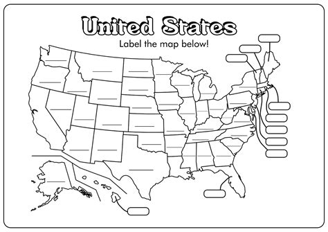 United States Printable Blank Map