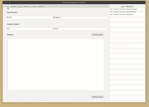 Registration System Java 的图像结果