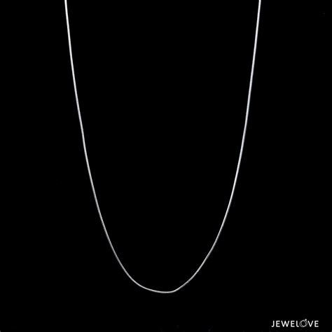 Buy Plain Platinum Snake Chain SJ PTO 712 in India – Jewelove™