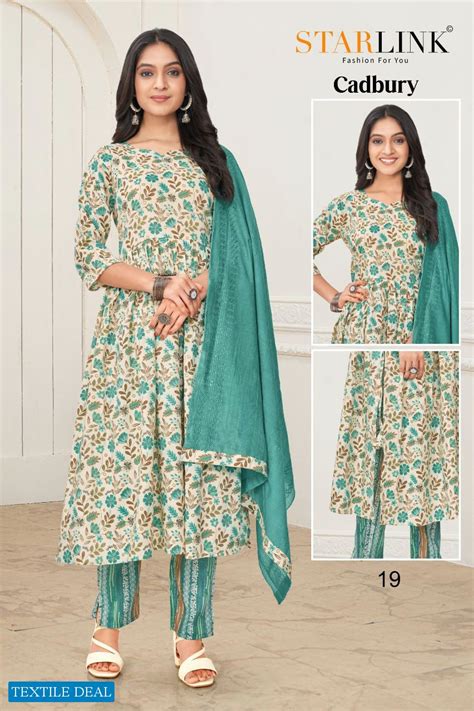 Starlink Cadbury Wholesale Capsule Print With Foil Nyra Cut Kurti With ...