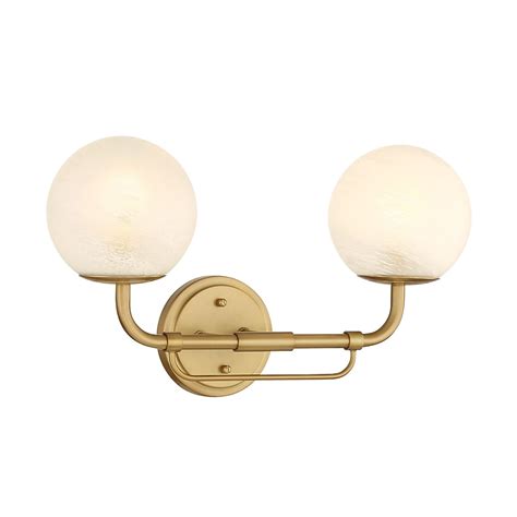 Minka Lavery Whitehall 18-in 2 Light Satin Brass Modern/contemporary ...