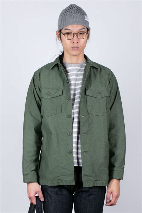 BlueButtonShop - OrSlow - OrSlow-US-Army-Shirt-Green-03-8045-16 | Green ...