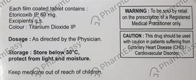 Etotroy 60 MG Tablet (10): Uses, Side Effects, Price & Dosage | PharmEasy