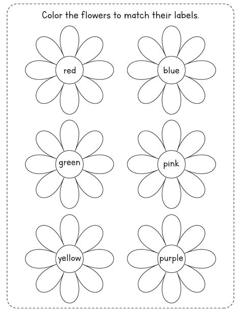 Spring Flower Worksheets
