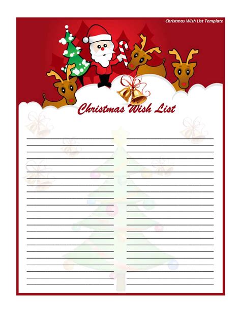 Free Printable Christmas Wish List Templates [PDF, Word, Excel]