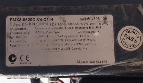 Larsen & Toubro Emx3-0620C-v4-c1-h Soft Starter Emx3-0620C-b 3Ph 50 ...