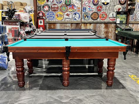 Cedar Colour Pool Snooker Billiard Table 7ft Slate with Green felt
