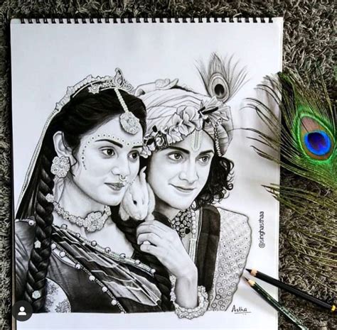Nice drawing | Radha krishna sketch, Krishna drawing, Art drawings sketches simple