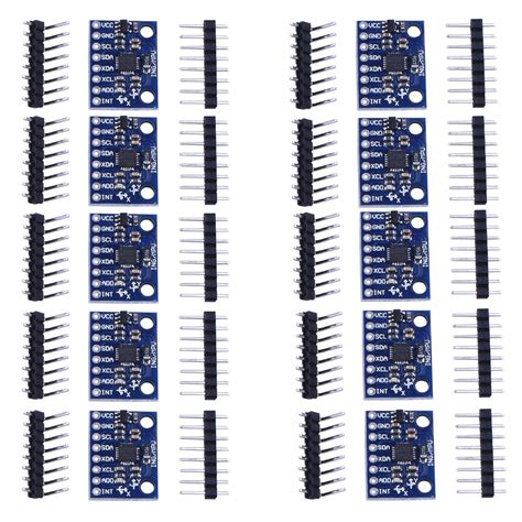 Buy Kuman For Arduino 10x 3 Axial GY-521 MPU-6050 Module Axis analog ...