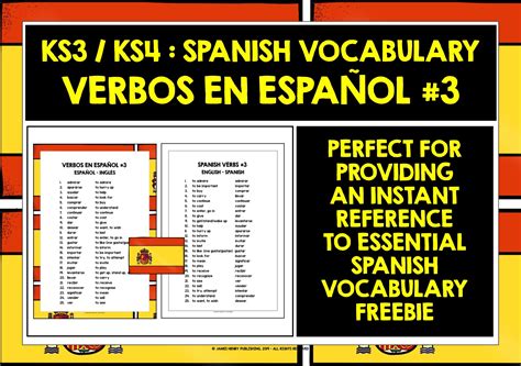 Spanish Verbs List Spanish Words For Beginners Learning Spanish