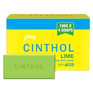 Buy Cinthol Lime Soap, 150g (Pack of4) - 99.9% Germ Protection | Lime ...