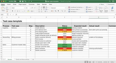 Image result for Software Testing Template Excel