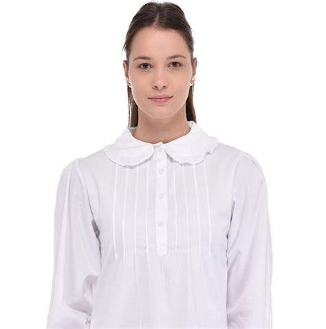 Plus Size Peter Pan Collar White Blouse – Cotton Lane – London