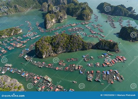 Floating Village on Ha Long Bay, Cat Ba Island, Vietnam, Descending ...