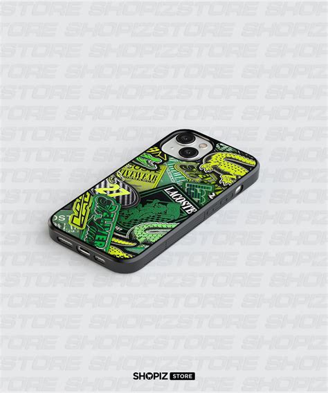 Lacoste Patchwork Green Glass Case