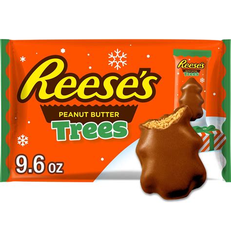 Reese's Milk Chocolate Peanut Butter Trees, Snack Size Christmas Candy ...