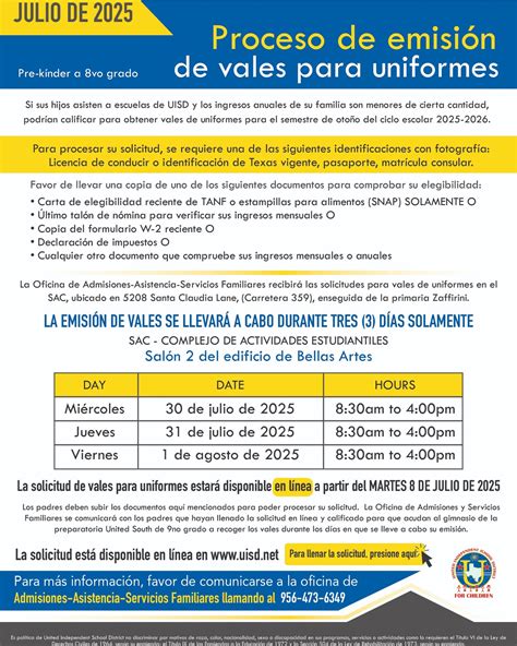 United ISD | 📣Good news! The link to apply and register for a Uniform ...