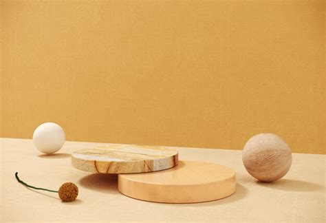 Premium podium with flowers and natural stone for advertising products ...