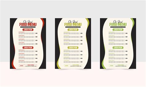 Food Menu Card Design 的图像结果