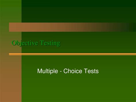 Objective Testing 的图像结果